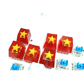 Mua Keycap quốc kỳ Việt Nam  cá koi vàng  hoa hồng vàng trang trí bàn phím gaming