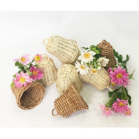 Mua Quả chuông bằng mây tự nhiên decor  trang trí cây thông Noel (chuông giáng sinh) - làm đồ chơi handmade cho bé