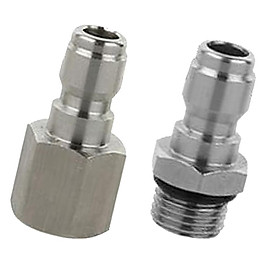 2-Set Pressure Washer Quick Connect Adapter Connector Coupling [G1/4 Male]