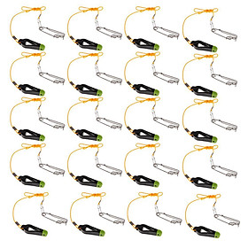 20pcs Heavy Tension Power Grip Plus Release Clip with Leader for Weight, Planer Board, Offshore Fishing