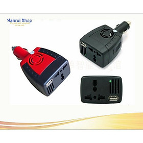 Hình ảnh Bộ chuyển nguồn điện trên ô tô từ 12v ra 220v có quạt tản nhiệt - ShopToro - AsiaMart