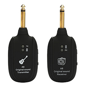 A8 UHF Wireless Guitar Transmitter Receiver Set 730mhz 50M Range For Electric Guitars Bass Violin