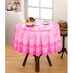 Mua Khăn Trải Bàn PAULEE 856B tròn 150cm  - Hồng - Không thấm nước