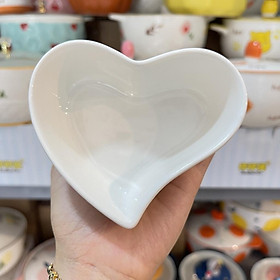 Mua Bát Sứ Trái Tim Lượn Chén Ăn Dặm Cho Bé   Đựng Gia Vị  Nước Chấm  Chén Dĩa Dễ Thương