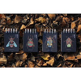 Sổ vở lò xo Joytop Insects họa tiết mix màu 110 trang 7,5x10,5cm giao ngẫu nhiên