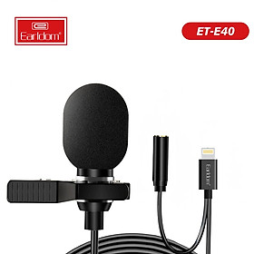 Mua Mic thu âm cho điện thoại iphone cổng Lightning có kèm cổng tai nghe Earldom E40  Lọc nhiễu tốt ghi âm chuẩn-Hàng chính hãng.