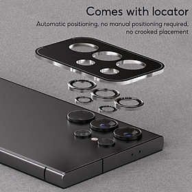 Cường lực Camera cho Samsung Galaxy S24 Ultra hiệu ANANK - mặt kính AGC sắc nét với độ cứng 9H, có khung tự dán dễ dàng tự dán ở nhà - Hàng nhập khẩu