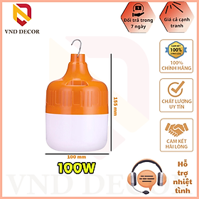 Mua Bóng Đèn Sạc Tích Điện Đa Năng 100W  150W Cổng sạc USB Có Móc Treo Không Cân Dây Điện