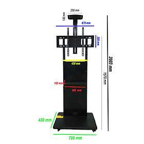 Mua Khung Treo Tivi Di Động T60 (Tối Đa 70 inch) – Giải Pháp Linh Hoạt Cho Phòng Học  Studio  Văn Phòng - Hàng nhập khẩu
