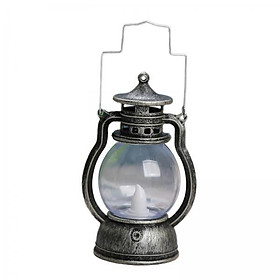 2X Lantern LED Oil Lamp Table Porch Cabin Winery Light Bronze