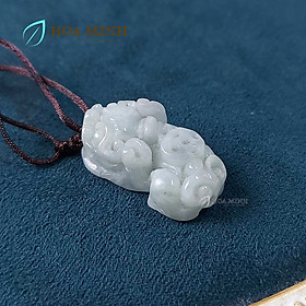 Mặt dây chuyền đá Cẩm Thạch chạm khắc cụ Tỳ Hưu thiên lộc may mắn