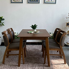 Mua Bộ Bàn Ghế Ăn Hàn Quốc BIANCA - Socola