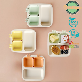 Mua Khay Ăn Trẻ Em Cao Cấp 3 Ngăn Hiệu Nestique Series Rabbit N-12-1