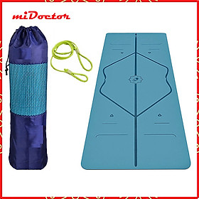 Thảm Yoga Định Tuyến 2 Lớp miDoctor + Bao Đựng Thảm Yoga Định Tuyến + Dây Buộc (Màu Ngẫu Nhiên)