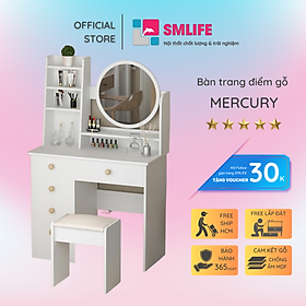 Mua Bàn phấn gương tròn kiểu dáng thanh lịch SMLIFE Mercury