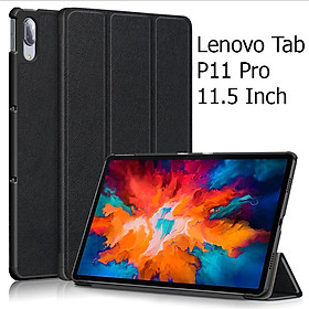 Hình ảnh Bao Da Cover Cho Máy Tính Bảng Lenovo Tab P11 Pro 11.5 Inch TB-J706F / Pad pro 11.5 TR-J716 Hỗ Trợ Smart Cover