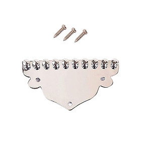 Chrome Mandolin Tailpiece for 10-String Mandolin Replacement Parts with Screws