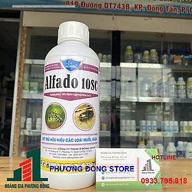 Thuốc diệt muỗi và côn trùng ALFADO 10SC _chai 1 lít