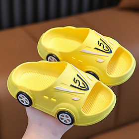 Dép trẻ em, cho bé trai và bé gái, kiểu dáng ô tô ngộ nghĩnh đáng yêu, bằng nhựa chống trơn trượt tuyệt đối