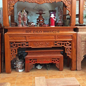 Mua ÁN GIAN THỜ GỖ HƯƠNG ĐÁ MẪU HOA SEN