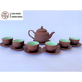 Mua Ấm Chén Trà Tử Sa Bát Tràng Tích Nâu Chỉ Đỏ
