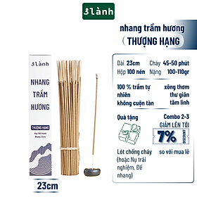 Nhang Trầm Hương Thượng Hạng 3 Lành Dài 23-30-40cm, Hộp 100-400gr Tự Nhiên 100% >15 Năm Trầm Thờ Cúng Thư Giãn Xông Nhà