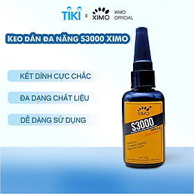 Hình ảnh Keo dán đa năng Super Glue Ximo S3000 dán vật liệu gỗ, sắt, gốm, sành, sứ, sắt, inbox an toàn da tay