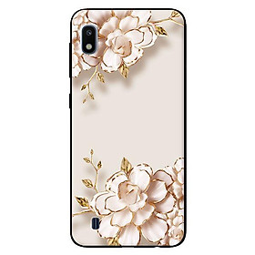 Ốp lưng in cho Samsung Galaxy A10 mẫu Tranh Hoa Nền Trắng - Hàng chính hãng