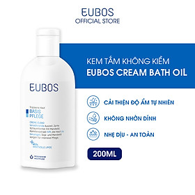 Sữa Tắm Không Kiềm EUBOS Cream Bath Oil Giúp Làm Sạch Dịu Nhẹ, Dưỡng Ẩm Cho Da Khô 200ml