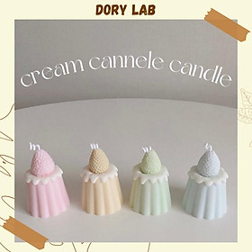 Nến Thơm Handmade Pudding Dâu Tây Màu Pastel - Dory Lab