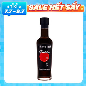 Nước tương cao cấp Shiitake chai 250 ml có thành phần chính từ đậu nành và nấm ngọt Shiitake Nhật Bản