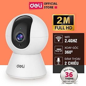 Mua Camera Wifi IP DELI Full HD 2M Xoay 360 Độ Giám Sát Gia Đình  Văn Phòng  Điều Khiển Từ App Kèm Thẻ Nhớ 128GB - Hàng Chính Hãng - ES105