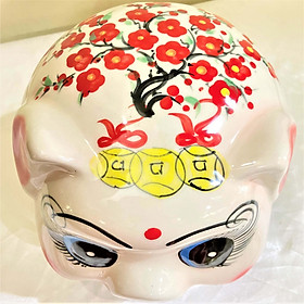 Heo Sứ Bát Tràng Tai Vểnh Tài Lộc 4 màu Cao 18cm