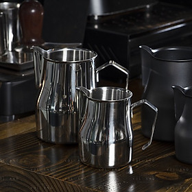 Mua Ca đánh sữa Motta màu bạc Inox 304 mũi tròn