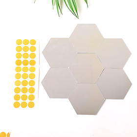 Nhãn Dán Tường Bằng Pha Lê Acrylic Hình Lục Giác (7 cái)