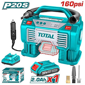 MÁY BƠM HƠI CẦM TAY DÙNG PIN 20V (1 pin 2.0Ah ) TOTAL TACLI20021 - HÀNG CHÍNH HÃNG