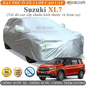 Bạt phủ xe ô tô Suzuki XL7 3 Lớp Cao Cấp Chống Nắng Nóng Chống Nước Chống Cháy Chống Bụi