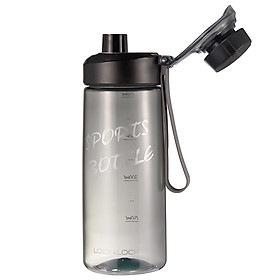 Lock&Lock Plastic Cup/Water Cup/Sports Cup, Sealed, Leakproof, Easy to Carry, Large Capacity 680Ml HLC690PR-GRAY