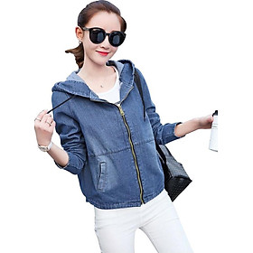 Áo khoác jean phối túi sau lưng