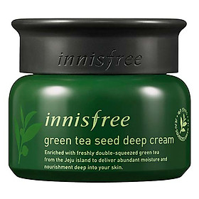 Kem Dưỡng Tăng Cường Độ Ẩm Phục Hồi Da Từ Trà Xanh Và Dầu Hạt Trà Xanh Tươi Innisfree Green Tea Seed Deep Cream (50ml) (New)