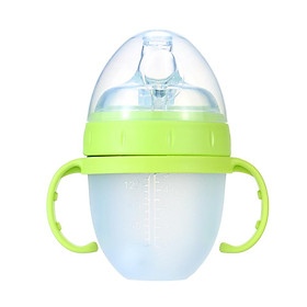 Chai nước 150ml cho bé chống rò rỉ không mùi không độc hại -Màu xanh lá-Size