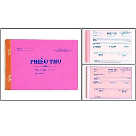 LỐC 10 QUYỂN PHIẾU THU 13 x 19 cm 2 LIÊN DÀY