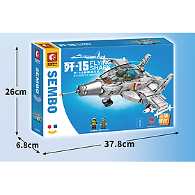 Đồ Chơi Lắp Ghép Xếp Hình Máy Bay Chiến Đấu Flying Shark SEMBO 202037