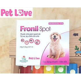 FRONIL SPOT phòng trị ve, bọ chét trên chó (1 hộp x 5 ống thuốc)