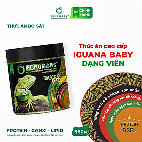 Thức ăn IGUANA BABY dạng VIÊN GREENABC- Dành cho Igu từ 5x đến 9x, phát triển toàn diện cơ thể - Hộp 360g