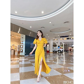 Váy thiết kế đi tiệc xếp ly ở eo xẻ tà Lisa dress - 22CHIC