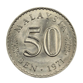 Mua Xu 50 Sen Malaysia phiên bản đầu tiên sưu tầm