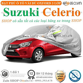 Bạt che phủ xe ô tô Suzuki Celerio 3 lớp cao cấp