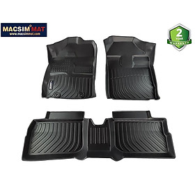 Wigo-Thảm lót sàn xe ô tô Toyota Wigo 2017-2020 Nhãn hiệu Macsim chất liệu nhựa TPE cao cấp màu đen