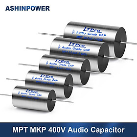 1 Cái Tụ Âm Thanh MPT MKP 400V HIFI DIY Trục Sốt Đeo Chéo Khớp Nối Tần Số Chia Cho Loa Tụ Âm Thanh Màu sắc: 1.0 UF MPT Bạc